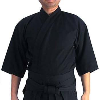 Amazon.co.jp: 【居合道着】徳用居合道衣・袴セット（黒） (上衣